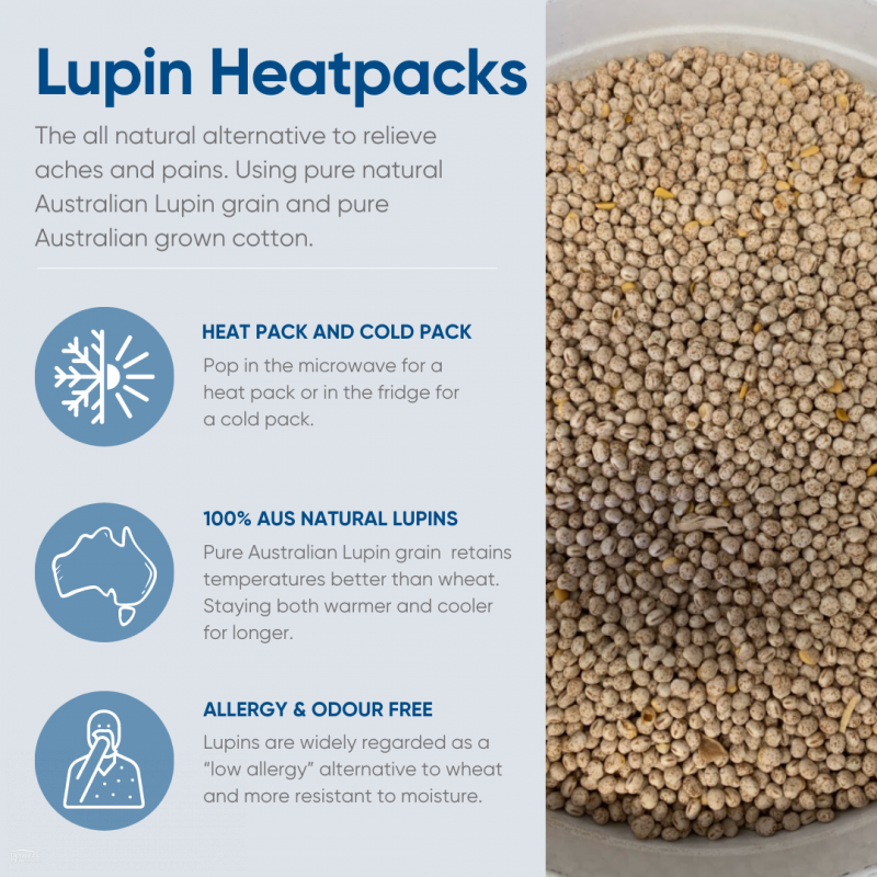 Charcoal Natural Lupin Pack - Lower Back Wrap